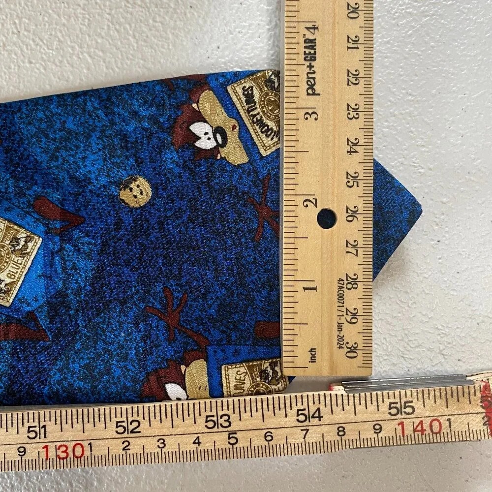 Vintage Looney‎ Tunes Mania Nostalgia Devil Taz Stamp Necktie Tie Mens 57